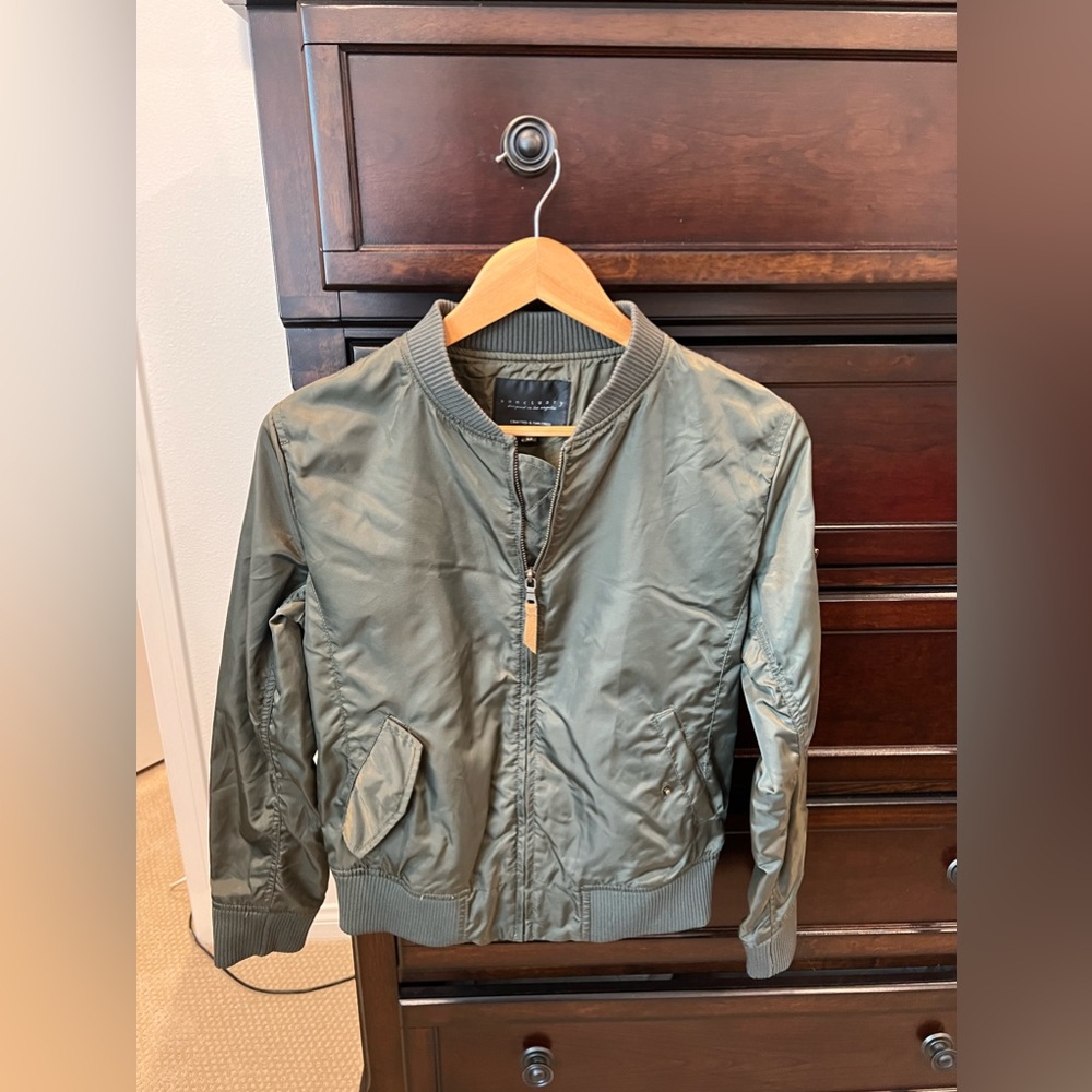 Sanctuary olive green bomber jacket size XS